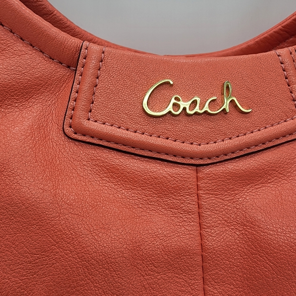 Coach Ashley F23308 Tearose Coral Leather Tote Shoulder Bag Medium - Picture 7 of 16